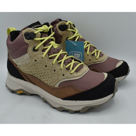 Merrell Womens Size 10 Speed Solo Mid Burlwood Waterproof Hiking Boots Shoes - Picture 3 of 11